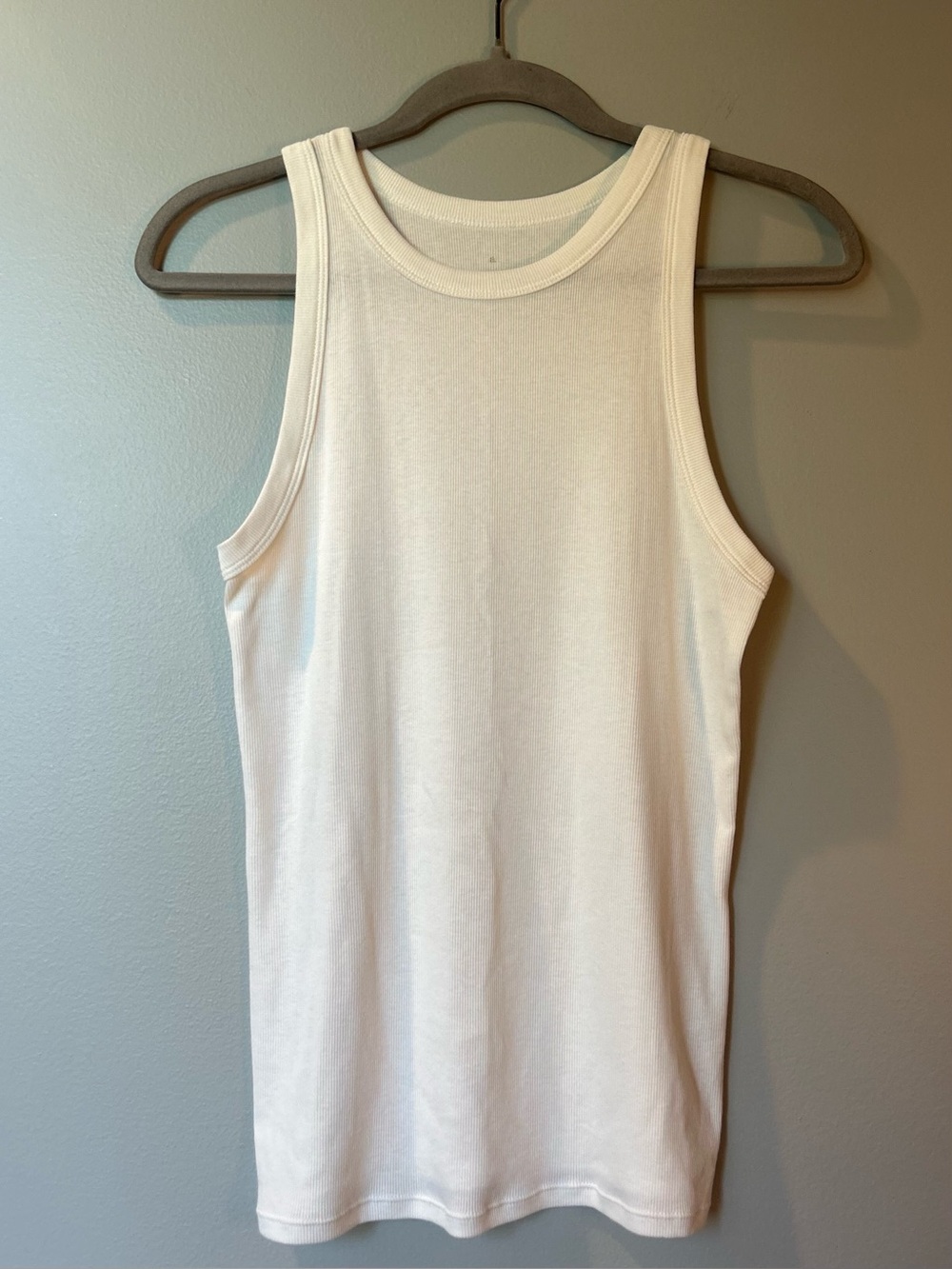 a new day White Ribbed Tank Top - Sleeveless Cotton Blend
